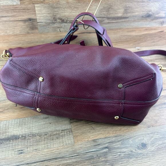 Annabel Ingall Isabella Purple Pebbled Leather Large Tote Satchel Bag - Picture 3 of 15